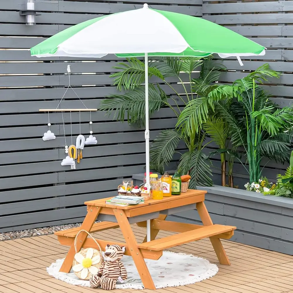4-in-1 Wooden Sand & Water Pic - огляд і ціна Kids Outdoor Furniture Set