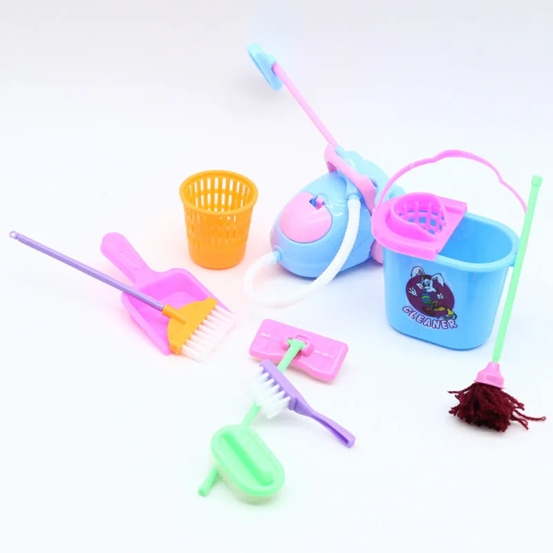 9PCS Miniature Doll House Clea - огляд і ціна Kids Outdoor Broom