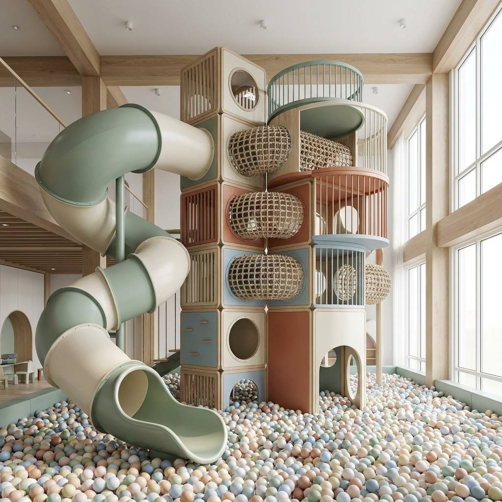 Minimalist Indoor Playground,  - огляд і ціна Kids Outdoor Climbing Frame