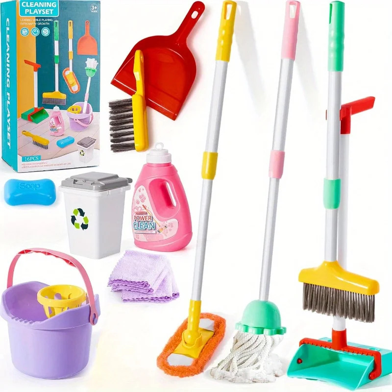 16pcs Kids Cleaning Set - Home - огляд і ціна Kids Outdoor Broom