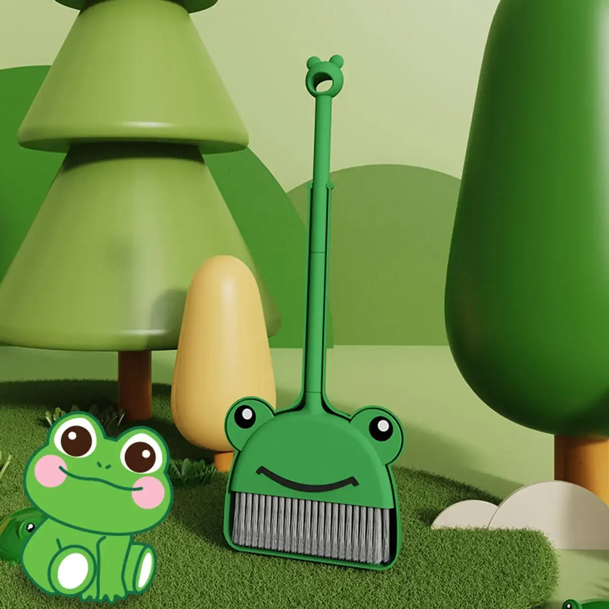 1 Set Mini Broom with Dustpan  - огляд і ціна Kids Outdoor Broom